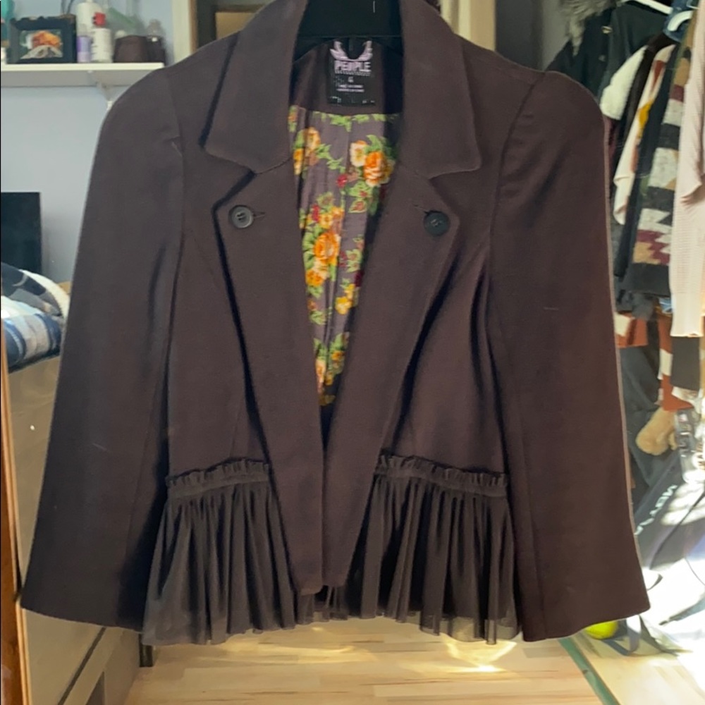 Free People Grey Blazer
